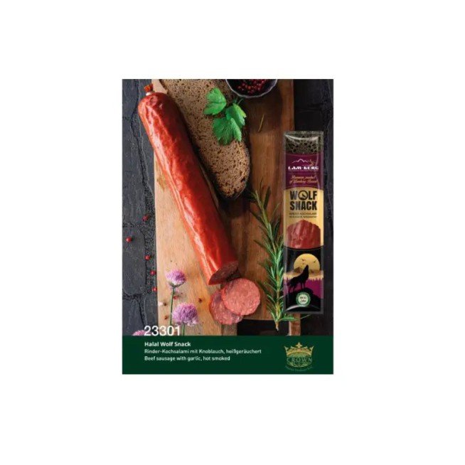 HALAL WOLF SNACK KIELBASA 450G.