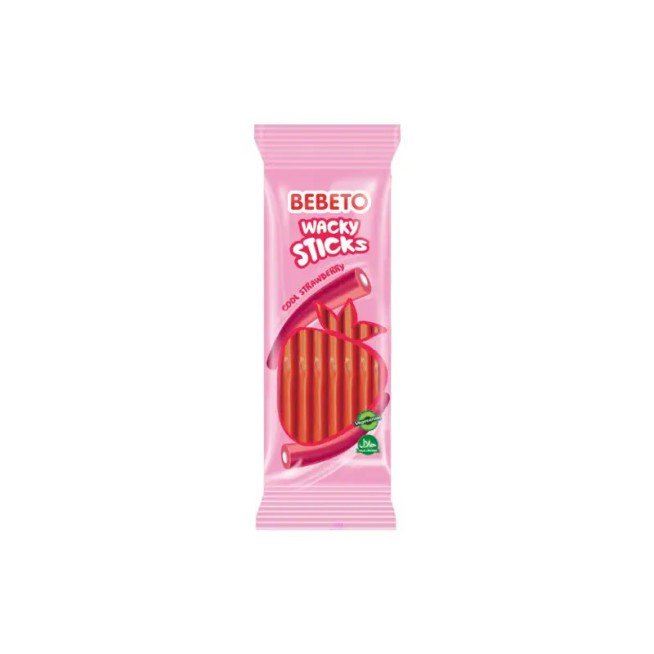 BEBETO WACKY STICK CRAZY STRAWBERRY 180G