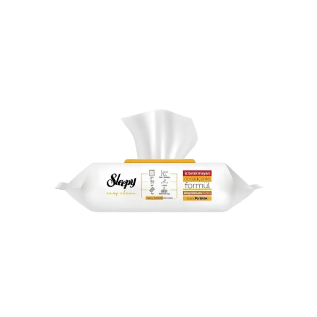 SLEEPY ŻOŁTY EASY CLEAN CHUSTECZKI 100 SZT