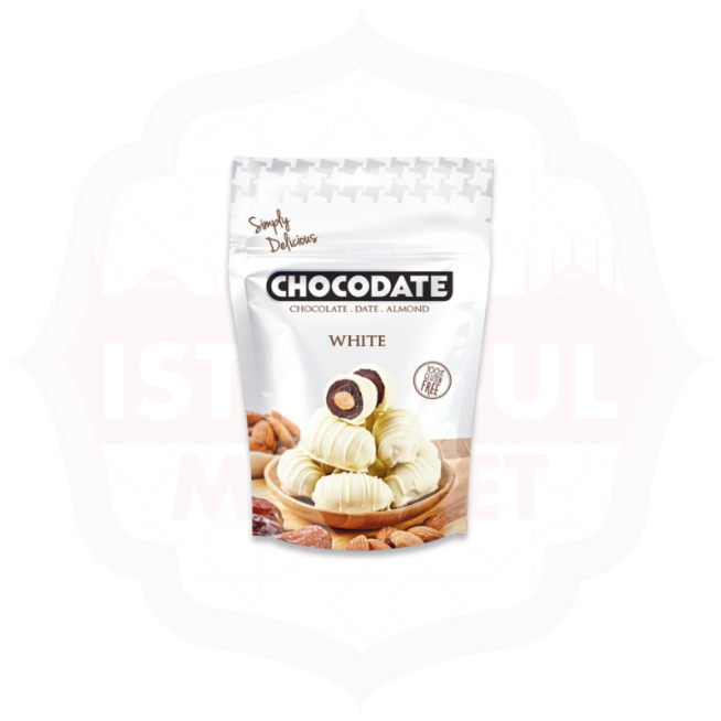 CHOCODATE DAKTYLE Z MIGDALAMI (WHITE) 90 G.