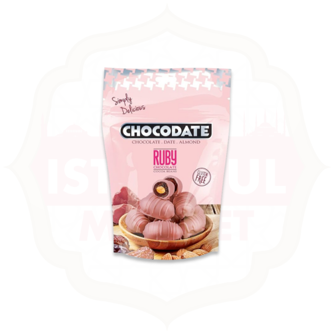 CHOCODATE  DAKTYLE Z MIGDALAMI (RUBY) 90 G.