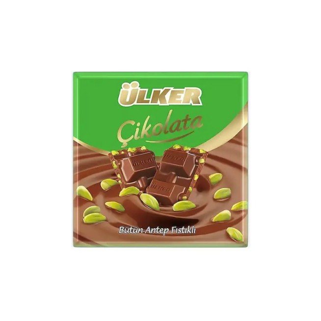 ULKER Czekolada mleczna z całymi pistacjami 65 g.